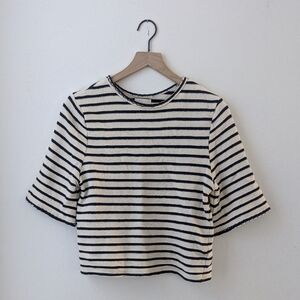 Striped Women's Top - Black and White